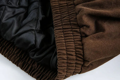 ?Mirrordust?Winter Jackets Men Thicken Warm Coat Vintage Loose Padded Jackets Big Pocket Fur Collar Jackets Outwear Unisex