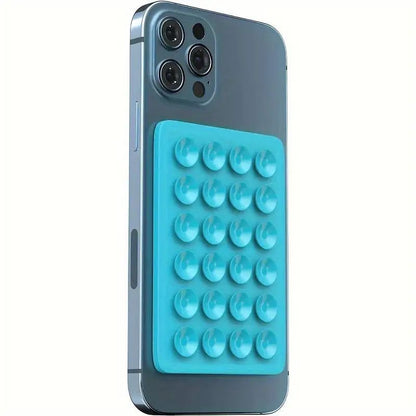 Tapete de Silicone com Sucção para Celular, Suporte de Parede Multifuncional com Ventosa, Quadrado Antiderrapante, Suporte de Celular de Lado Único, Adesivo Traseiro