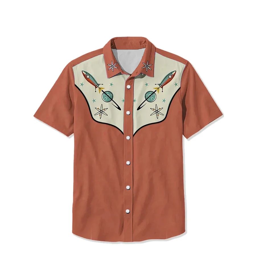 Men's Shirt Summer Casual Fashion Short Sleeved Shirt For Men Loose Breathable H