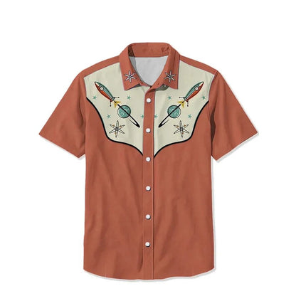 Men's Shirt Summer Casual Fashion Short Sleeved Shirt For Men Loose Breathable H