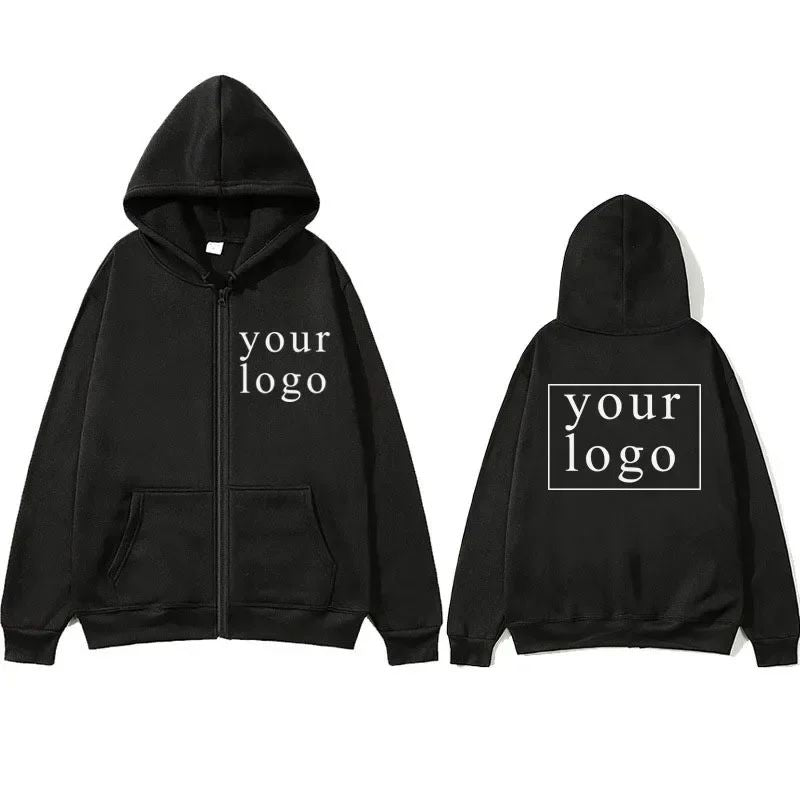 Chain Hooded Cardigan Unisex Custom Logo Y2K Goth Fashion Open Front Jacket For Men And Women