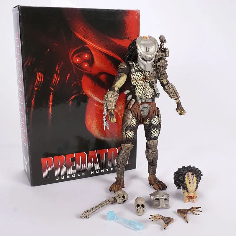 Filme Clássico NECA Ultimate Series Predador 7" Caçador da Selva vs Ovos Alienígenas PVC Boneco Articulado Colecionável
