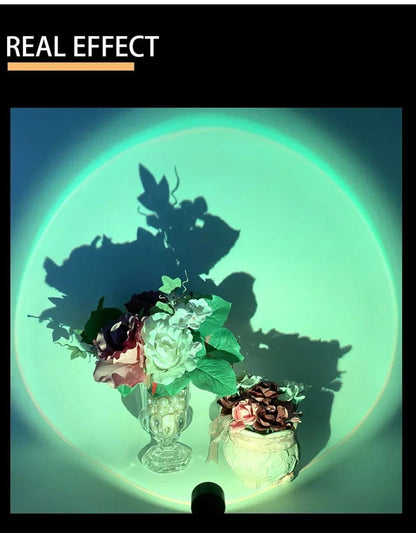 Led USB Sunset Lamp Projector Home Party Decor Night Light Atmosphere Neon Lights For Bedroom Living Room Wall Photography