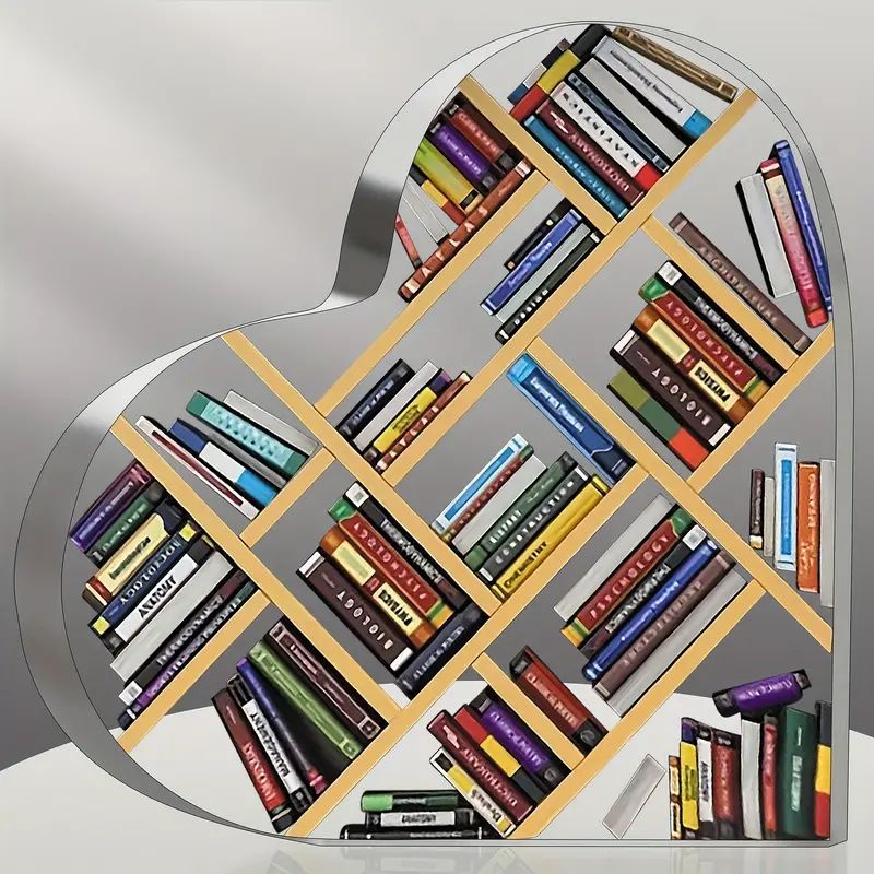 Charming Acrylic Heart-Shaped Book Lover'S Ornament - Perfect Christmas, Teacher Appreciation Gift Book Lover Gifts Gift For Tea