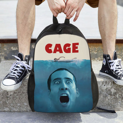 Custom Nicolas Cage Meme Laptop Backpack Women Men Basic Bookbag for College School Student Funny Bags