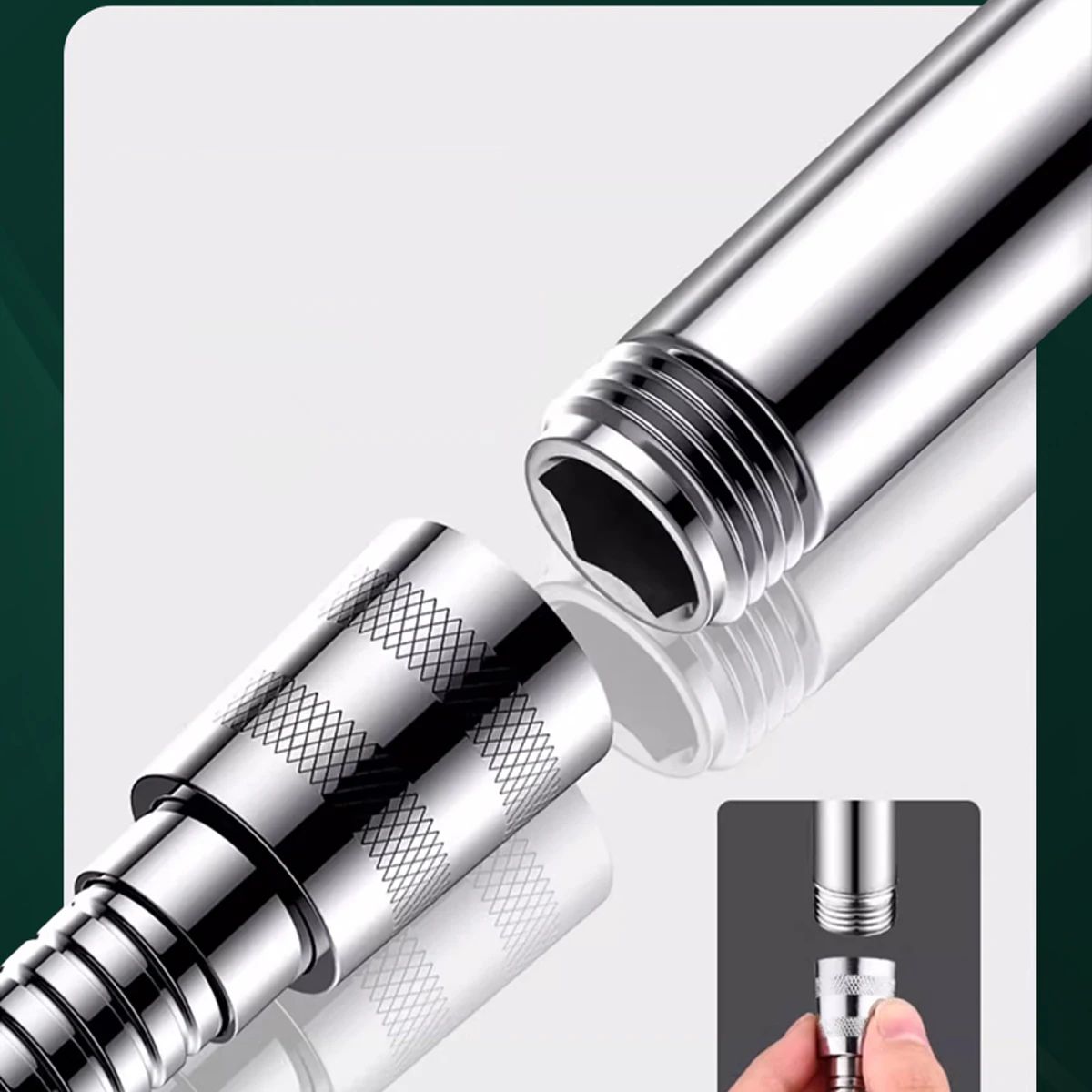 SUS 304 Stainless Steel Bathroom Handheld Shower Head High Pressure Water Saving Sprayer Nozzle Supercharged Rainfall Showerhead