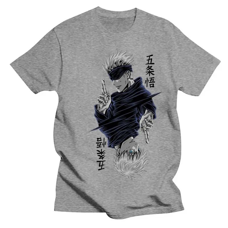 Fashion Jujutsu Kaisen Satoru Gojo Anime Printed Lady O-Neck Short Sleeve Women's T Shirt Black White Short Sleeve Summer Top