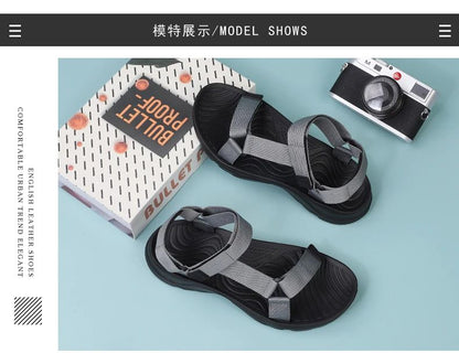 Men Sandals Non-slip Summer Flip Flops High Quality Outdoor Beach Slippers Casual Shoes Cheap Men's shoes Water Shoes 9072