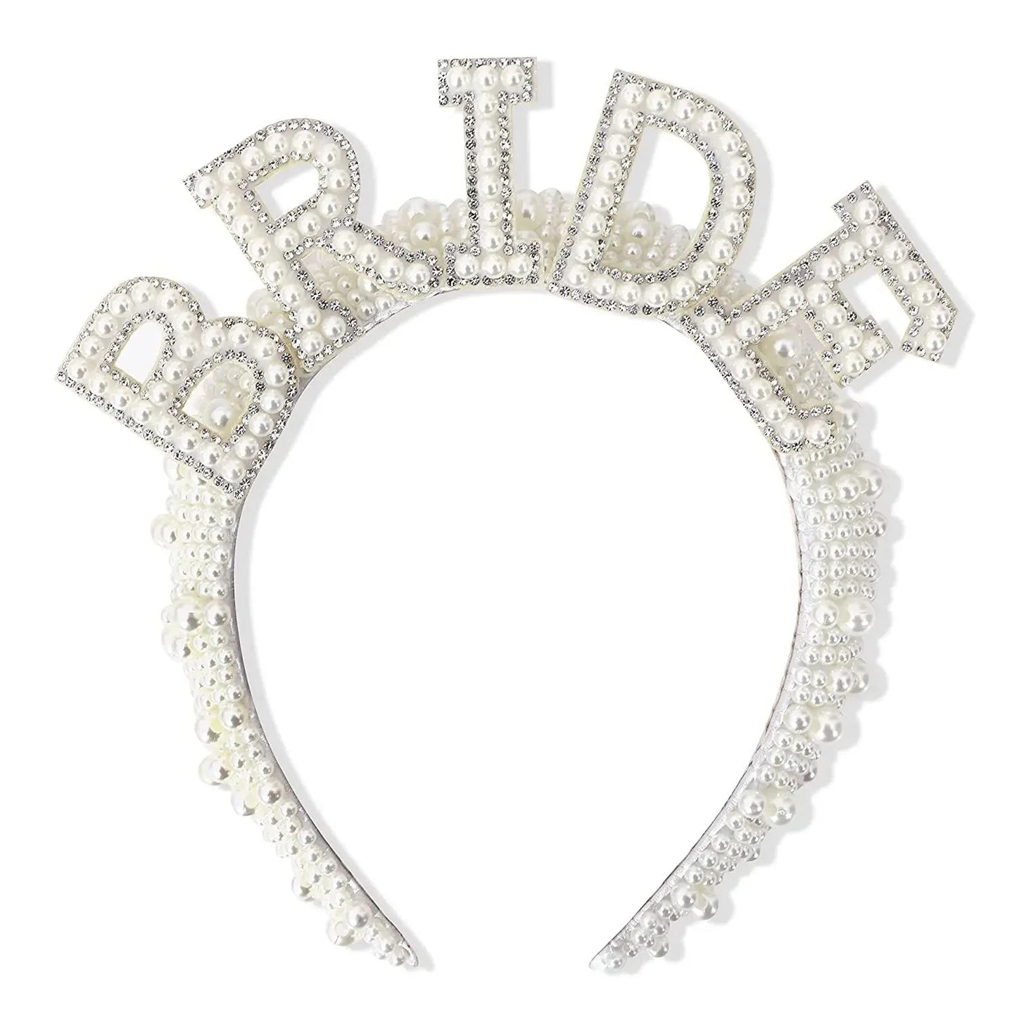 Bride to be Pearl crown Headband Bach Bachelorette hen Party Bridal Shower wedding engagement rehearsal dinner Decoration Gift