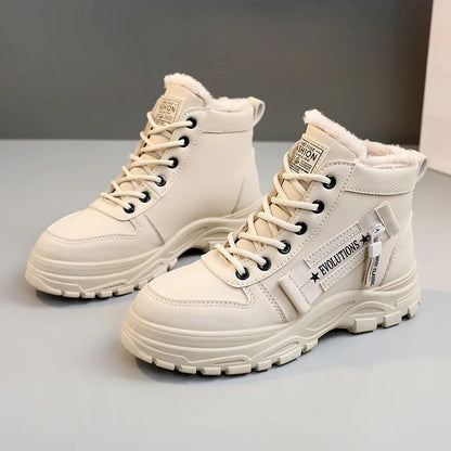 Snow Boots for Women New Casual High-top Warm Sneakers Womens New Platform Ankle Boots Plus Size 45 Zapatillas De Mujer2025