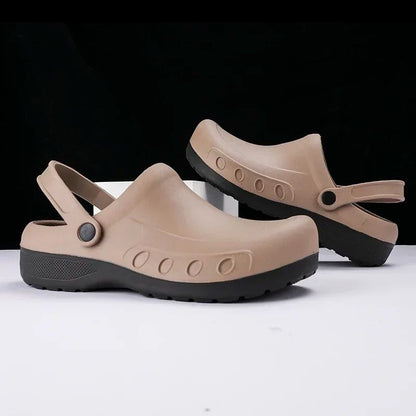 Men Chef Clogs Men Kitchen Shoes EVA Injection Shoes Anti-slip Outsole Comfortable Garden Clogs Waterproof Sandal Big Size 40-46