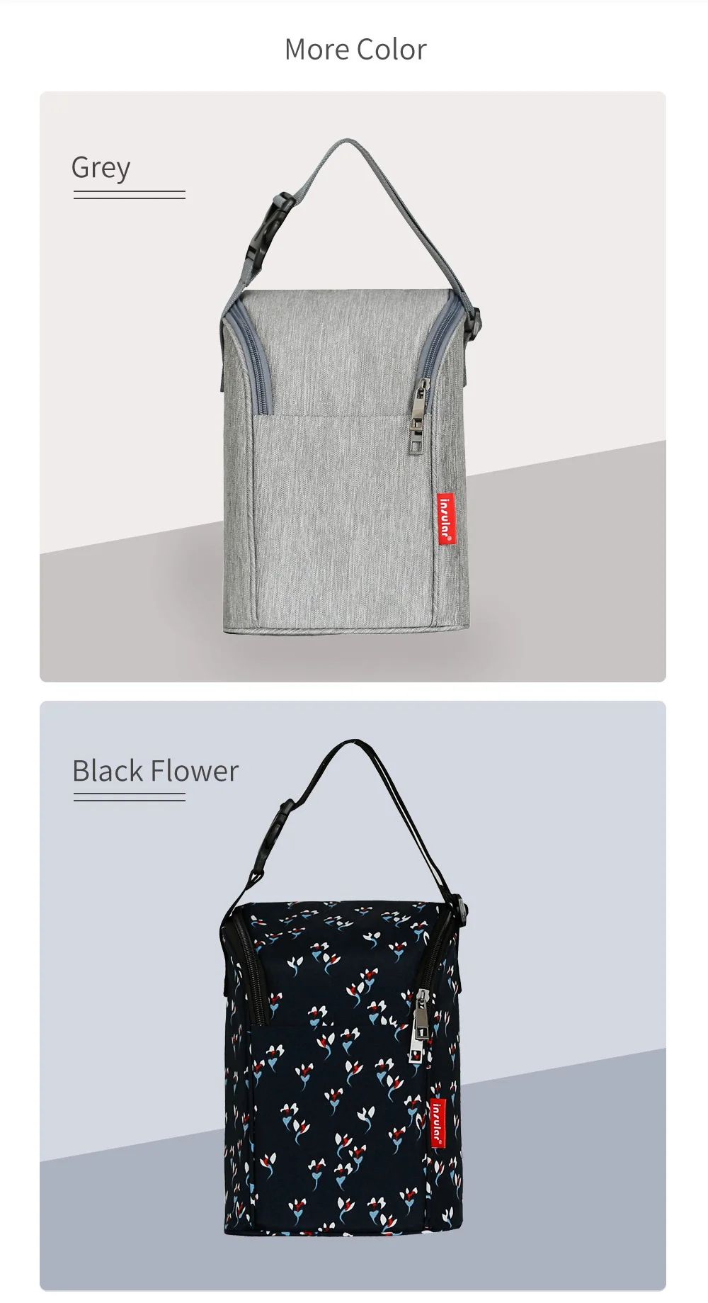 New Portable Mother Feeding Bottle Bag Heat Insulation Lunch Bags Leak-proof Breast Milk Cooler Bag with Stroller Hanging Design