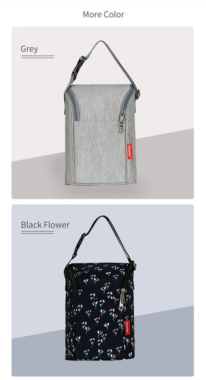 New Portable Mother Feeding Bottle Bag Heat Insulation Lunch Bags Leak-proof Breast Milk Cooler Bag with Stroller Hanging Design