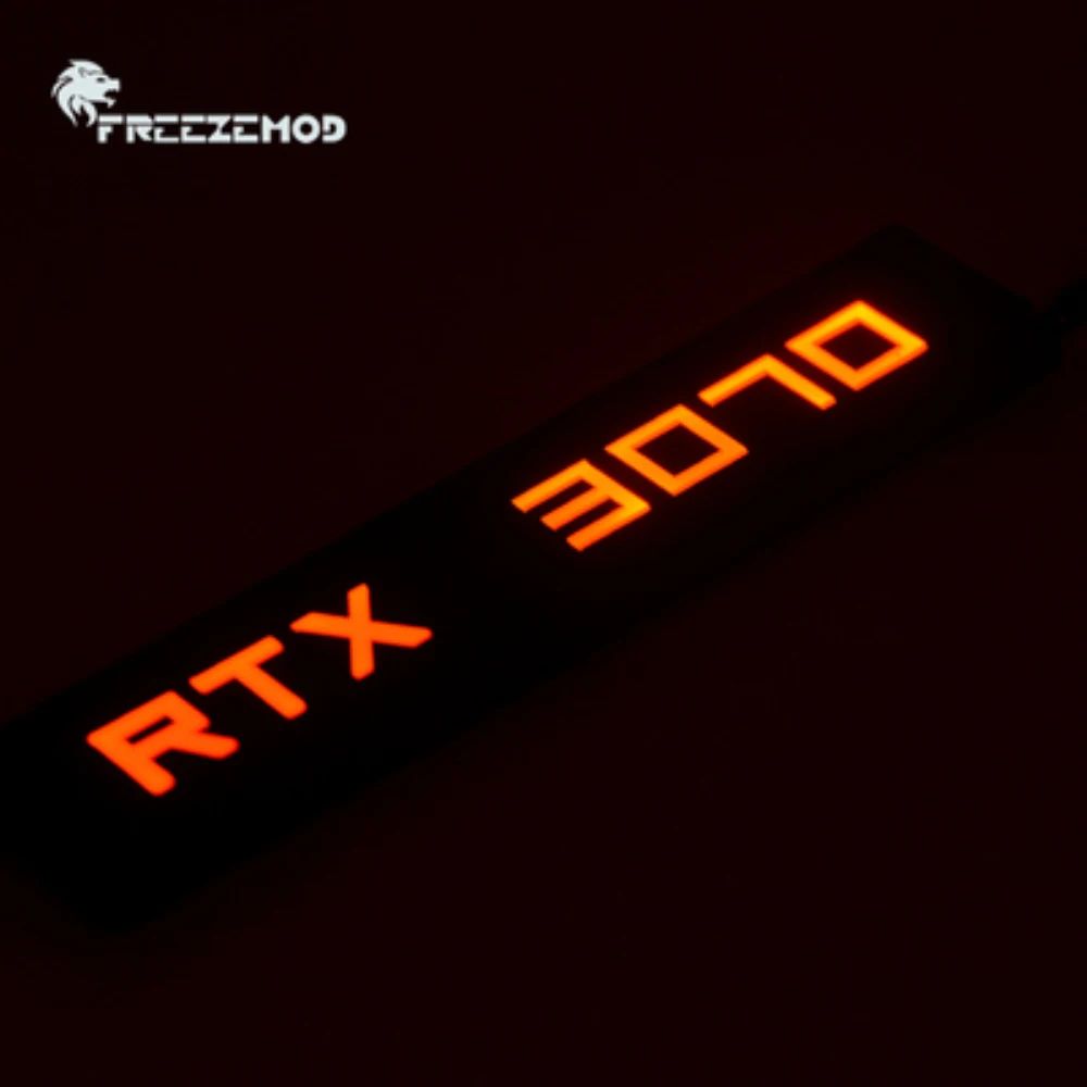 Painel Lateral FREEZEMOD Mini VGA com Luz 5V 3PIN A-RGB Placa Gráfica Luminosa Placa de Identificação Painel de Luz Decorativo para Gabinete PC AURA SYNC