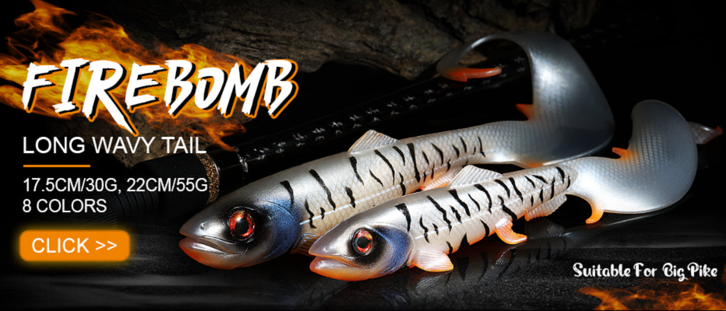 Spinpoler Big Fish Soft Fishing Lure With Stinger Rig Hook Set 14cm/18cm Jigging Trolling For Saltwater Sea Fishing Tackle Pesca