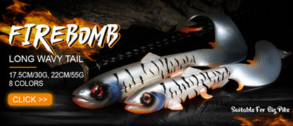 Spinpoler Big Fish Soft Fishing Lure With Stinger Rig Hook Set 14cm/18cm Jigging Trolling For Saltwater Sea Fishing Tackle Pesca