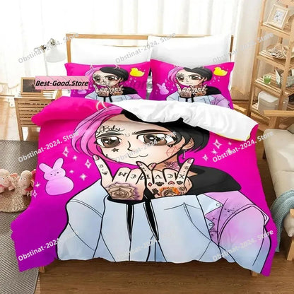 Conjunto de Cama Lil Poop Solteiro Casal Queen King Adulto Infantil Quarto Conjunto Capa de Edredom Impressão 3D Conjunto de Lençóis 2022