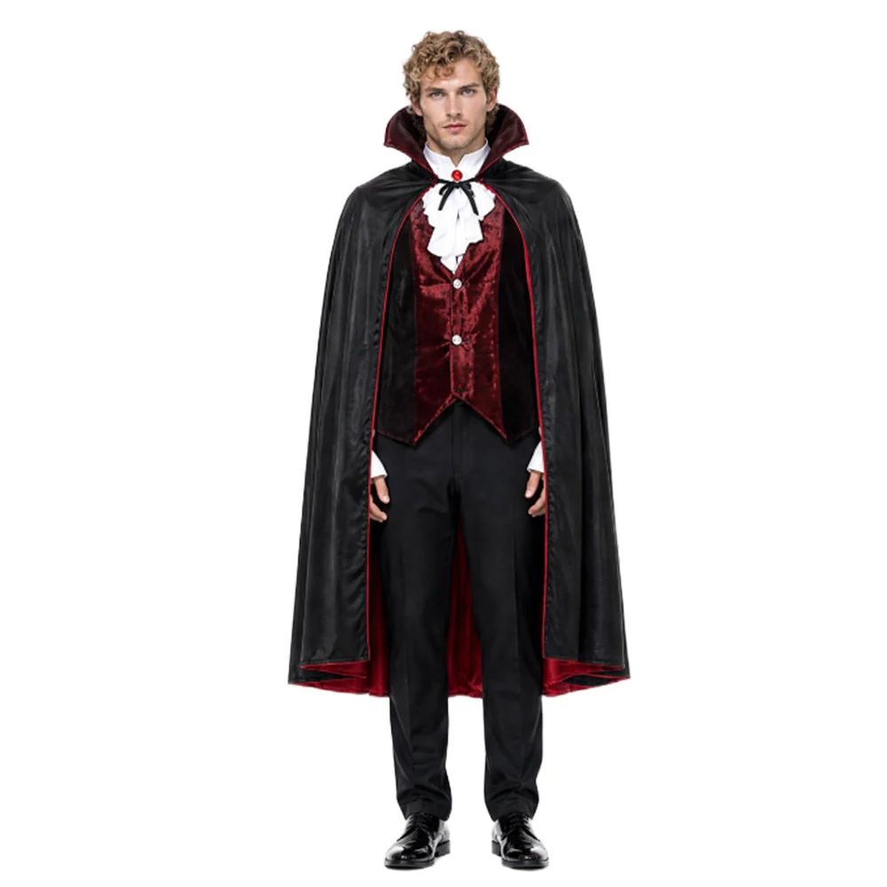 Adult Vampire Costume Men's Medieval Gothic Costume Set Suitable for Halloween Parties Movie Theme Cosplay Costume