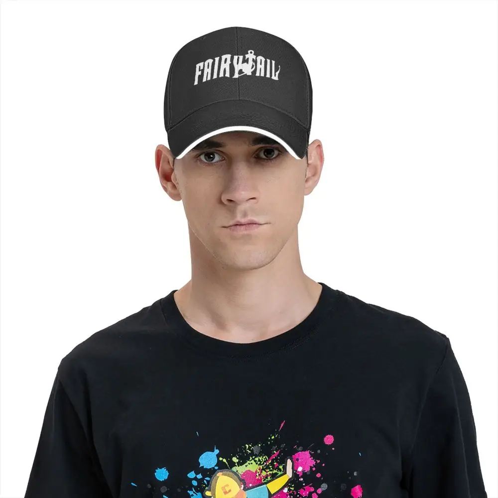 Boné Masculino Anime Fairy Tail Bonés de Moda Chapéus com Logotipo Asquette Homem Boné Pai para Homens Boné Trucker