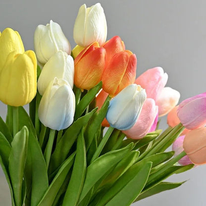 5-30Pcs Premium Tulip Artificial Flowers, Real Touch Tulip Bouquet, Decorative for Wedding Home Party Christmas Candy Birthday