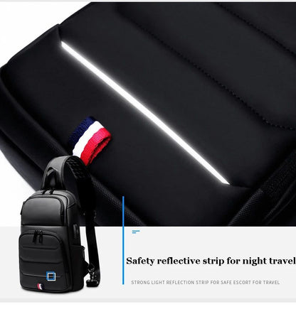 Designer Crossbody Bags for Fashion Shoulder Bags USB Charging Messenger Sling Bag Chest Bag Oxford Single Shoulder Strap Pack