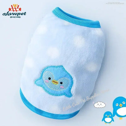 Cute Dog Clothes Winter Vest For Small Dogs Cats Warm Pets Sweater Soft Flannel Puppy Puffer Jacket Dog Accessories Supplies Xxs