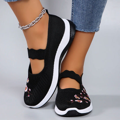 Women's Summer Casual Sneakers - Breathable Mesh Flats for All-Day Comfort