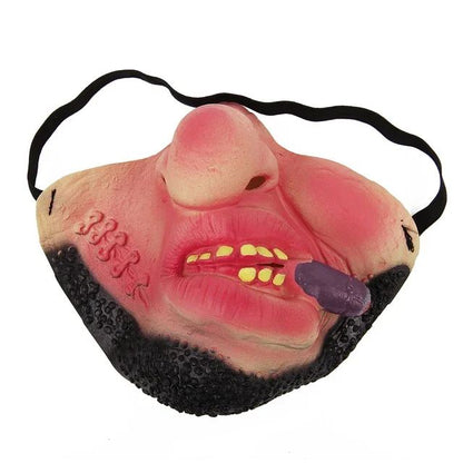 Half Face Clown Mask Creative Adult Latex Masks Cosplay Props Humorous Elastic Band Funny Halloween Horrible Party Decoration