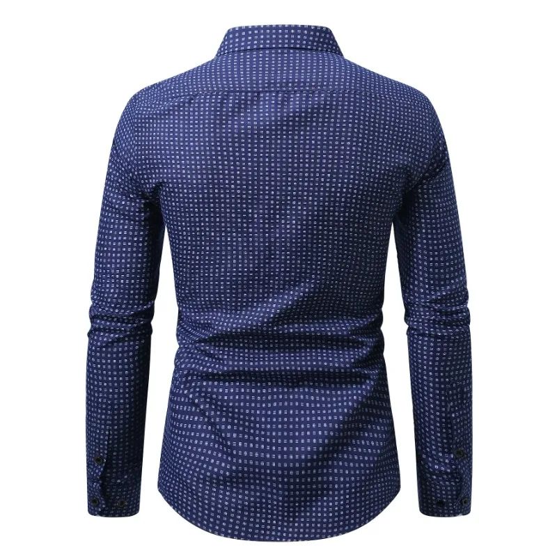 Bolubao Men Shirt Brand New Men's Fashion Polka Dot Long Sleeve Elastic Shirt Four Season Smart Casual Male Shirts