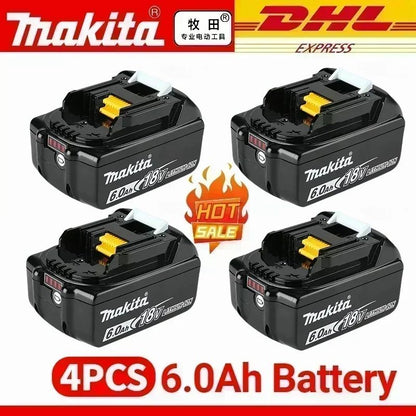 Bateria Genuína Makita BL1860 18V 6Ah para Ferramentas Elétricas, Substituição Li-ion LXT BL1850 BL1840 para Parafusadeira 18V com BMS TPCELL 18V