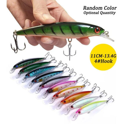 3/5/10 Peças Iscas de Pesca de Cores Mistas Crankbaits Conjunto Minnow Isca Lote Wobbler Baixo Swimbait Mar Natação Isca Dura Pesca