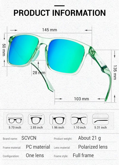 SCVCN Polarized Sunglasses Baseball Cycling Glasses UV400 Bike MTB Dark Glasses Sports Eyewear Bicycle Outdoor Cycling Equipment