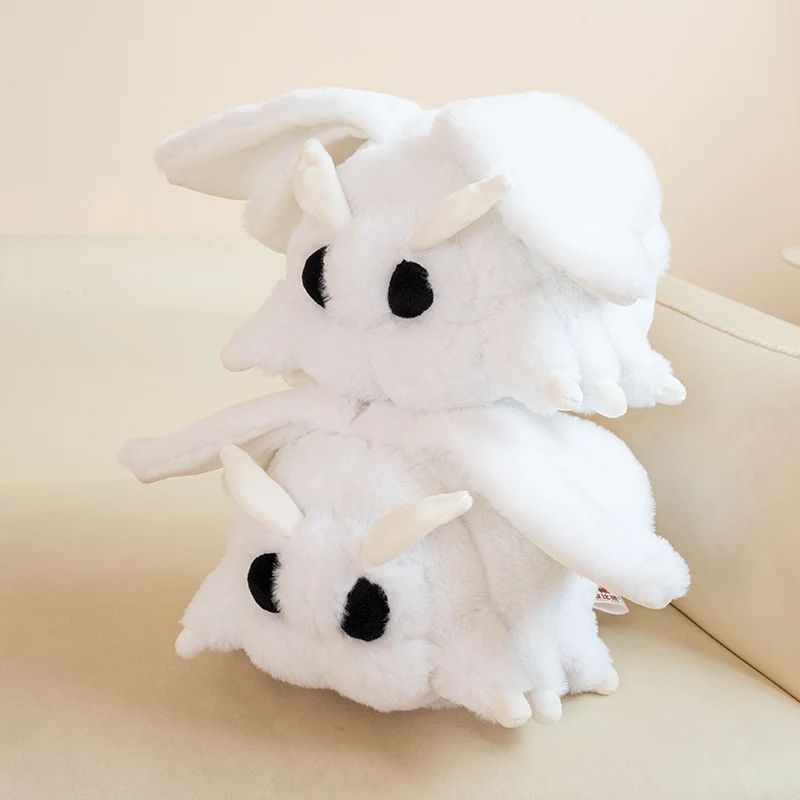 White Moth Plush Pillow Toy Soft Cartoon Moth Plushie Cute Night Butterfly Stuffed Animal Doll Xmas Birthday Gift