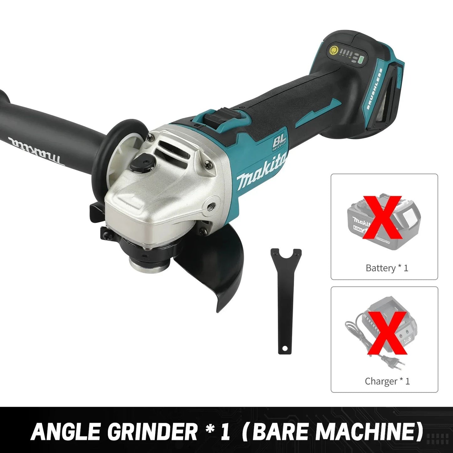 Esmerilhadeira Angular Makita 2025 NOVA DGA454: 18V, 8500r/min, Disco de 115mm, 660W, 3 Velocidades, Ideal para Cortar/Desbastar Madeiras e Metais