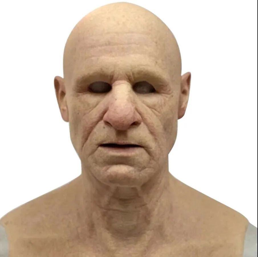 Realistic Bald Old Man Mask Breaking Bad Walter White Mask Heisenberg Latex Mask Adult Halloween Cosplay Party Masquerade Props
