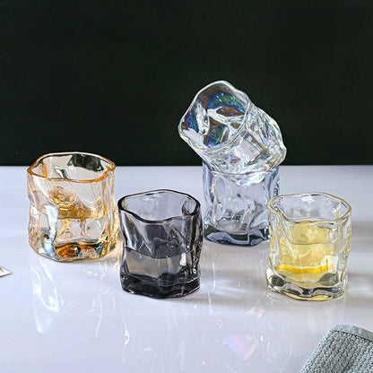 Copo de uísque cinza-fumaça 190ml, copo Old Fashioned de base pesada, conjunto de presente para bar, caneca de cerveja de cristal, direto da fábrica