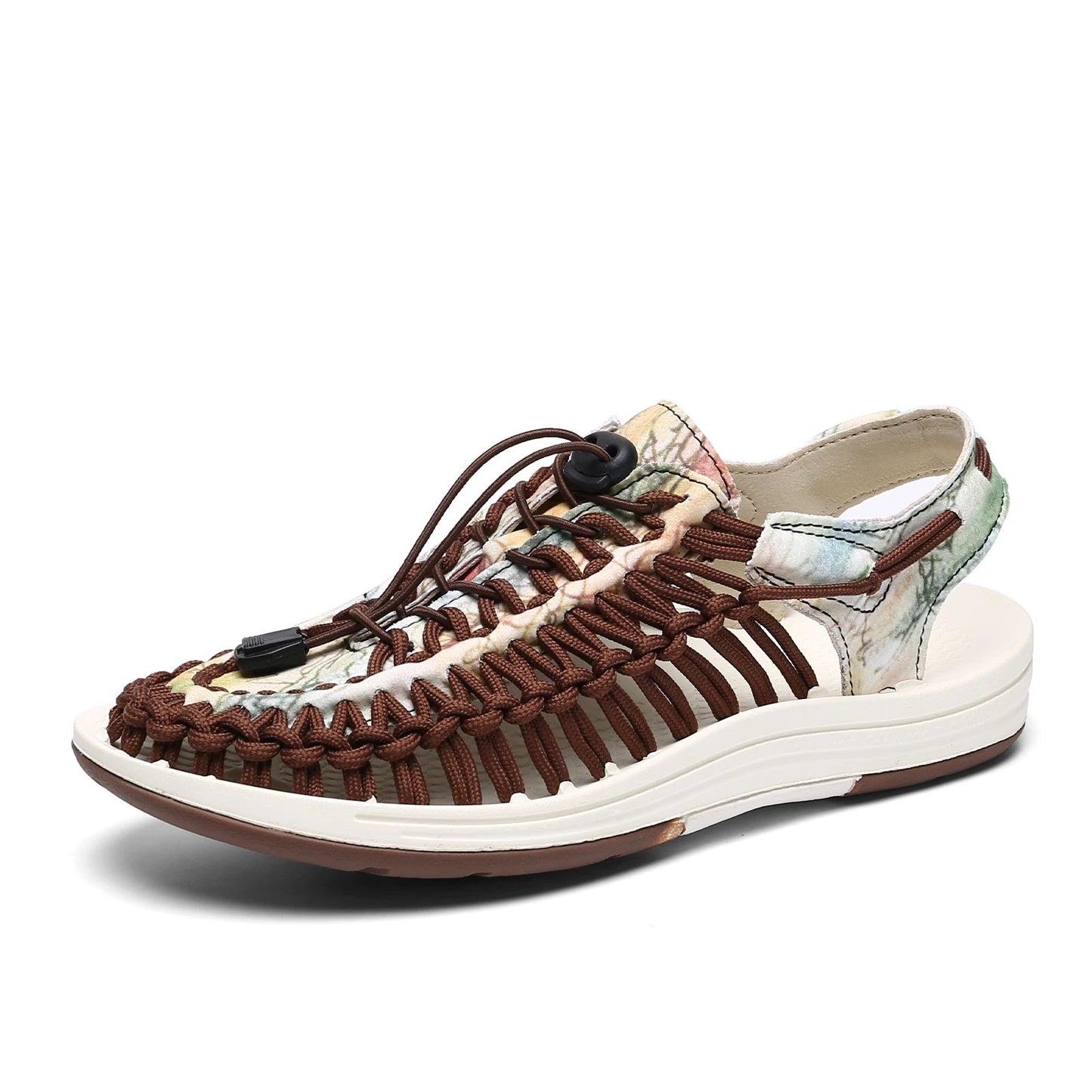 2024 New Arrival Summer Men's Shoes Breathable Beach Loafers Hand Woven Roman Sandals High Quality Men's Comfortable Flats