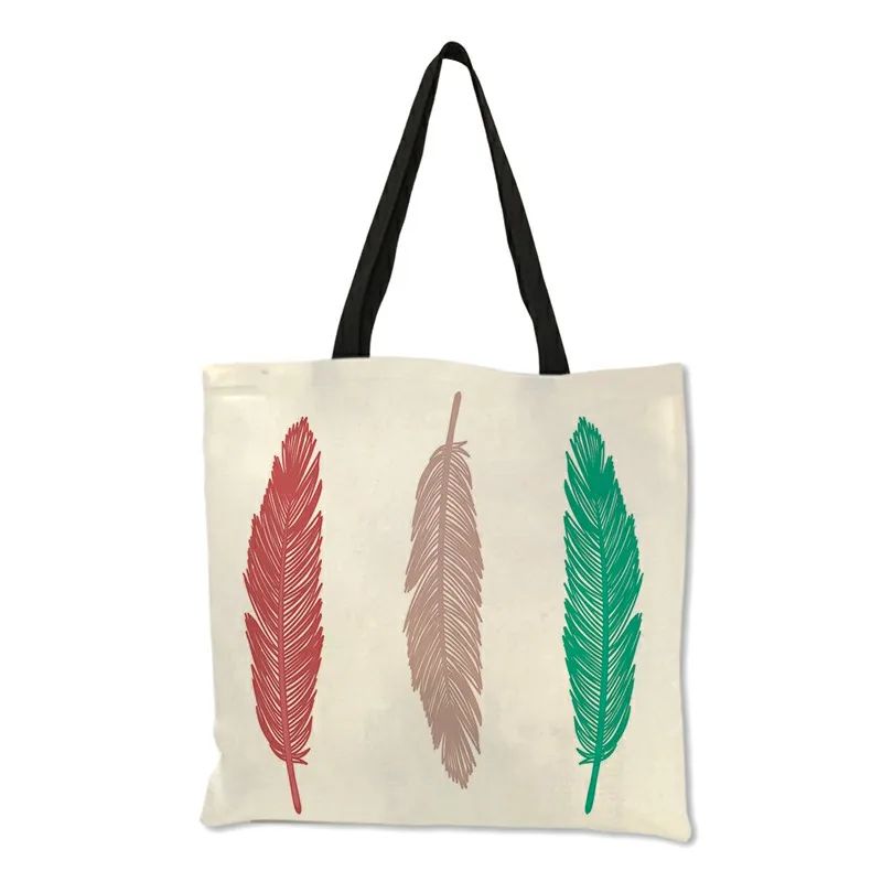 Creative Personalized Tote Bag Colorful Geometric Fish Pattern Printing Handbag Fashion Unisex Practical Casual Travel Package