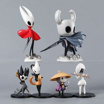 6 peças Hollow Knight Silksong The Knight Hornet Sherma Lace Phantom Shakra PVC Figuras Modelo Enfeites Brinquedos Coleção Presente