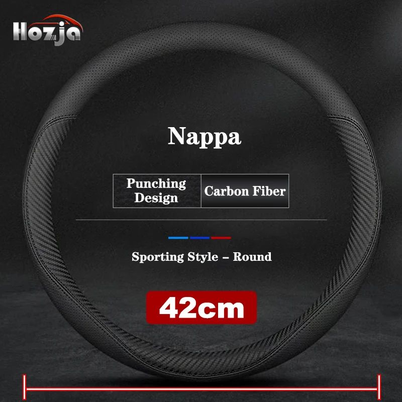 38CM 40CM 42cm 45cm 47cm Car Truck Extra Large Artificial Leather Steering Wheel Braid Cover Universal Auto Interior Accessories