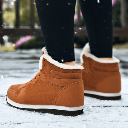 Botas de Inverno Masculinas Casuais Quentes Botas de Tornozelo Sapatos para Homem Tênis Inverno Pelúcia Fur Feminino Calçados Confortáveis Plataforma Botas de Neve