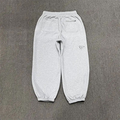 Vintage Graphic Print Streetwear Men Pants Fashion Hip Hop Joggers Men Clothing Casual Loose Buckle Feet Sweatpants Trousers