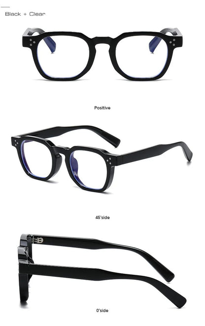 JNPCXI Fashion Vintage Rivet Oval Sunglasses Women Men Luxury Leopard Sun Glasses Anti Blue Light Eyeglasses Frame