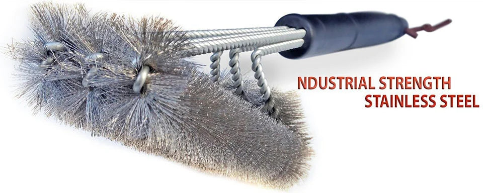 Grill Cleaning Brush BBQ Tool Grill Brush 3 Stainless Steel Brushes In 1 Cleanin Bbq Accessories Best Cleaner Barbecue