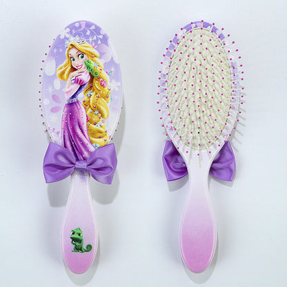 Pentes com almofada de ar tema Princesa Disney Pequena Sereia Ariel Princesa Elsa Anna Pente de massagem capilar fofo para crianças Presentes para meninas