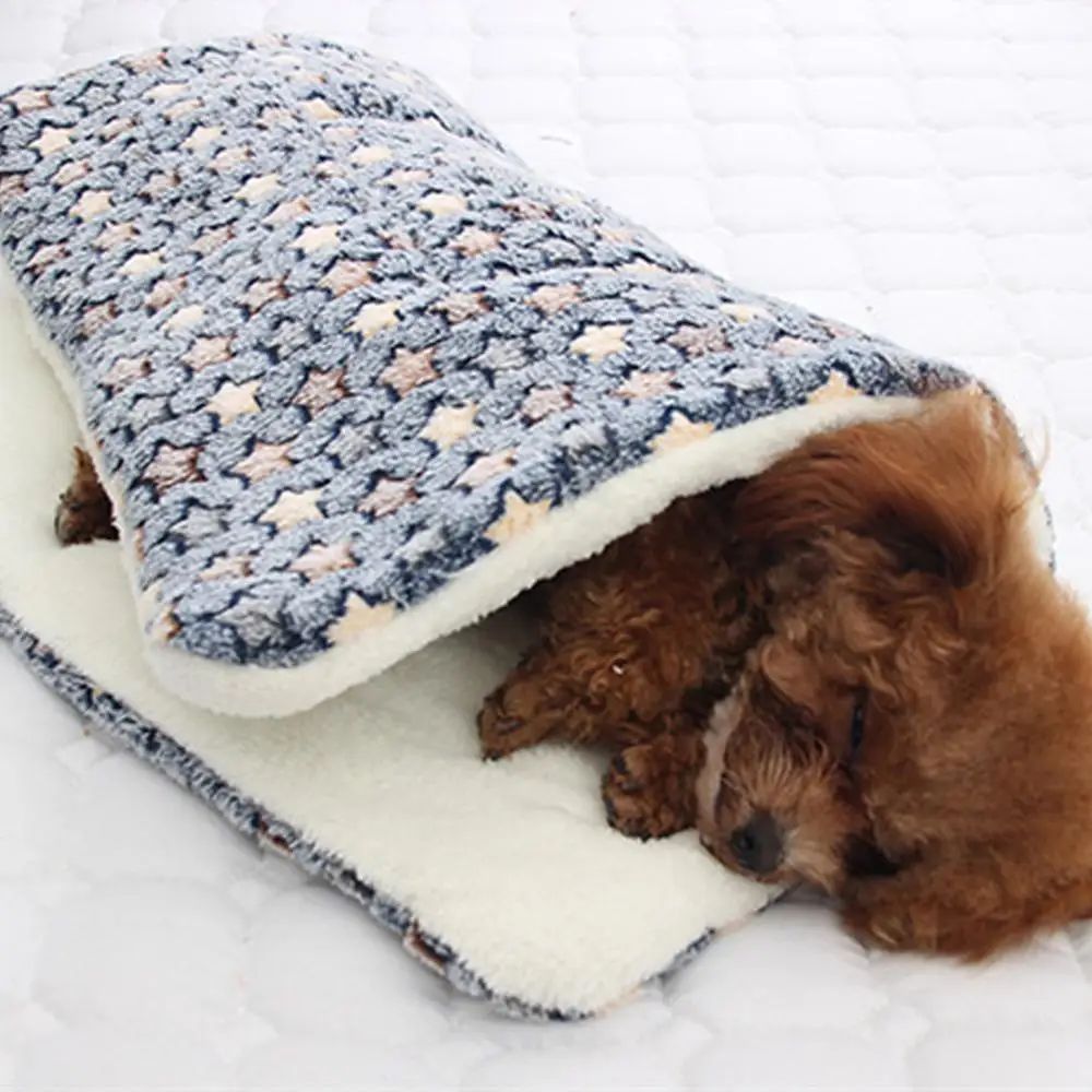 Tapete de dormir para animais de estimação, cama quente para cães, cobertor macio de lã para animais de estimação, cama para gatos, tapete de dormir para filhotes, almofada de colchão adorável para cães pequenos e grandes