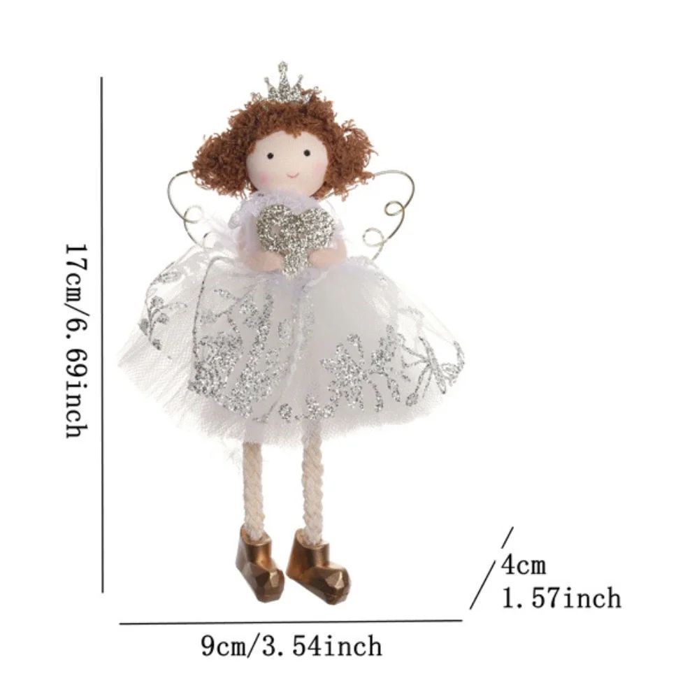Christmas plush antlers angel girl pendant Christmas tree pendant creative doll pendant gift