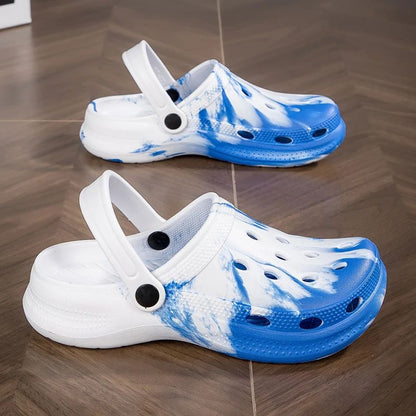 Summer Couple Clog Shoes Fashion Sandals Waterproof Slippers Men Shoes Outdoor Soft Sole Shoes Clogs EVA Beach Home Slipper