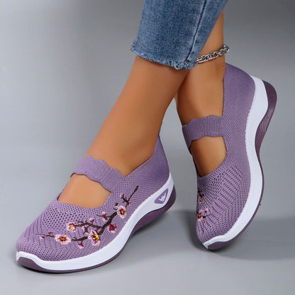 Women's Summer Casual Sneakers - Breathable Mesh Flats for All-Day Comfort