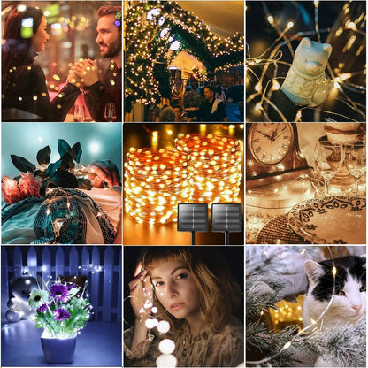 Ultra Long 1000LED Solar String Fairy Light Outdoor Copper Waterproof Christmas Garland Decoration Garden Party 100M/50M/10M/5M